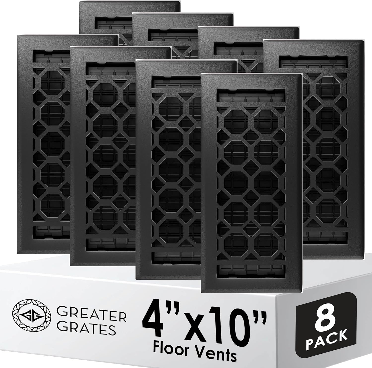 Floor Register 4x10 Vent Cover 8 Pack for Stylish Airflow Control