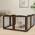 Extra Wide Wooden Freestanding Dog Gate - Stylish Chew Resistant