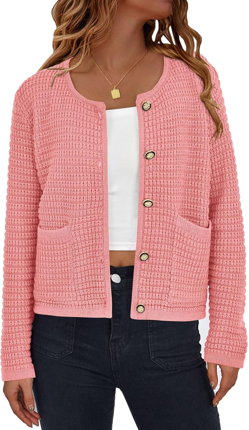 PRETTYGARDEN Women Knit Cardigan Sweaters for Fall Fashion
