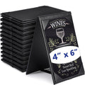 Leatherette Table Tents 4 x 6 in Double Sided Menu Holders - Pack