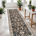 Washable Kitchen Runner Rug 3x8 Hallway Runner - Non-Slip, Stain