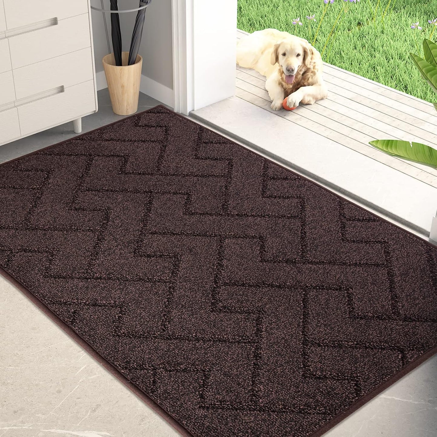 PURRUGS Dirt Trapping Door Mat 34in x 59in for All Weather
