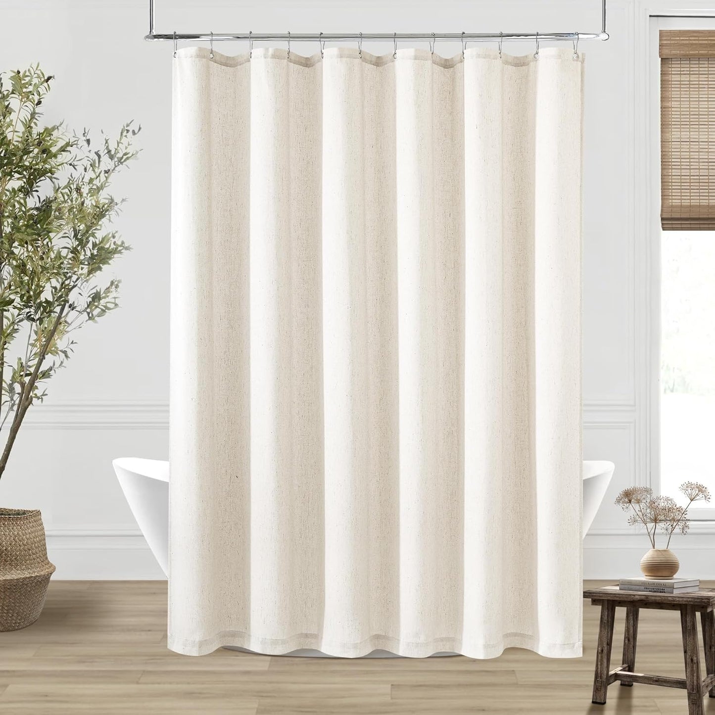 Extra Long 96 Inch Shower Curtain for Boho Farmhouse Decor