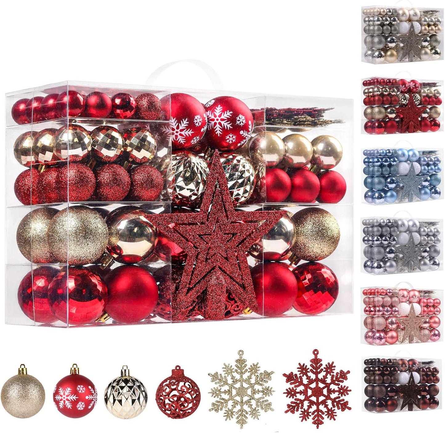 95Pcs Christmas Ball Ornaments Set for Unique Tree Decor