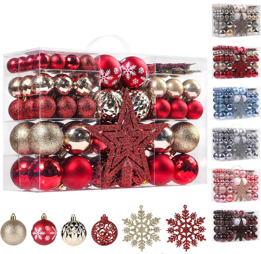 95Pcs Christmas Ball Ornaments Set for Unique Tree Decor