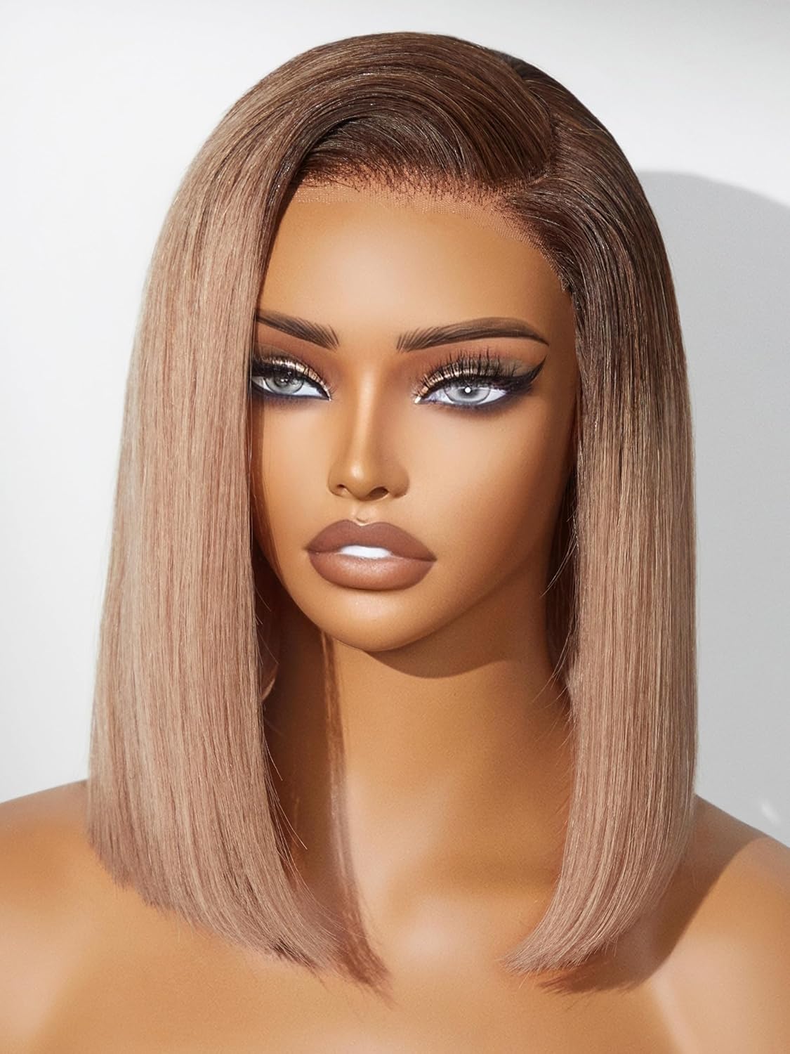 LUVME HAIR Bob Wig 100% Human Hair Glueless Lace Front 12in