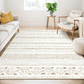 6x9 Large Living Room Area Rug - Machine Washable Boho Moroccan