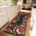 Floral Hallway Runner Rug 2ft6in x 8ft - Vintage Boho Non Slip