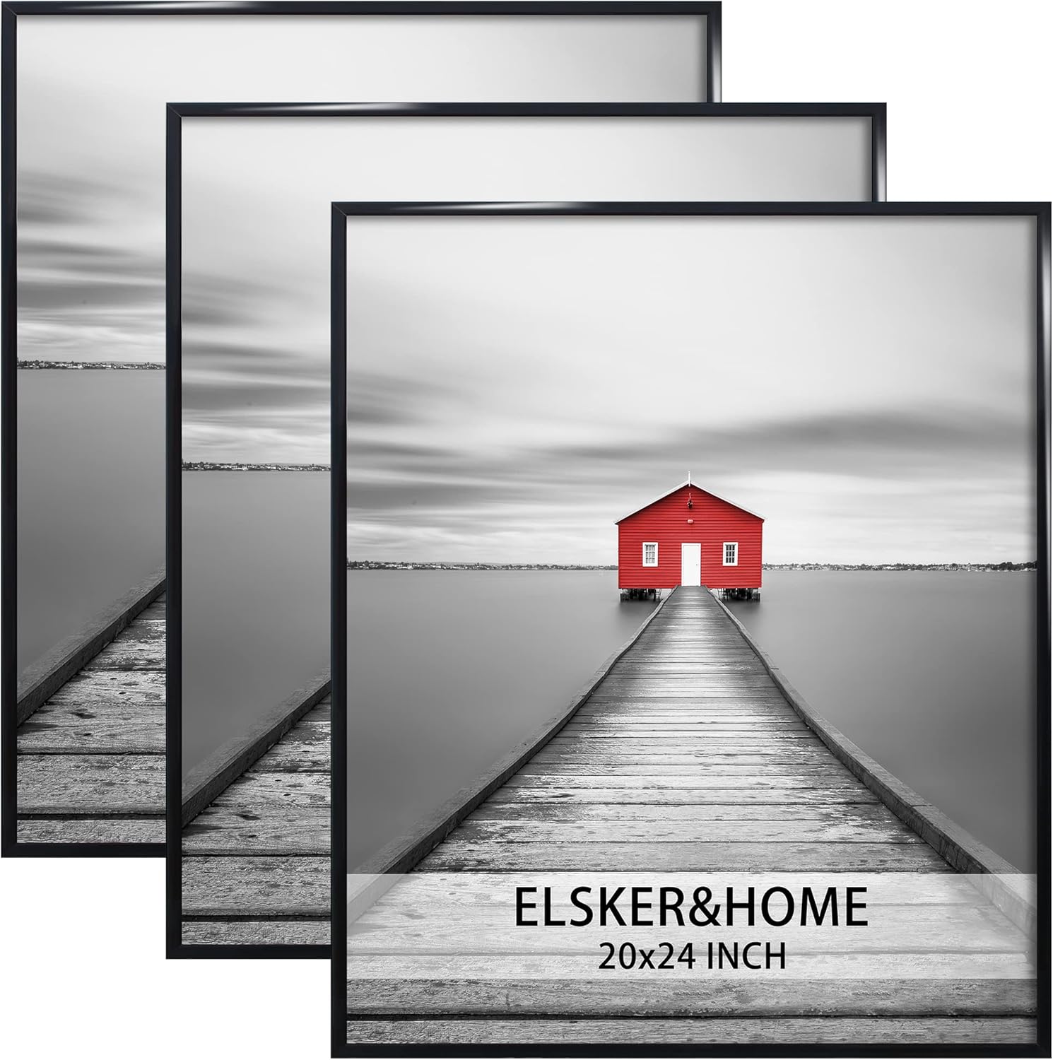20x24 Picture Frame Black 3 Pack for Vertical or Horizontal Display