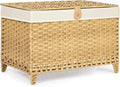Wicker Storage Basket with Lid and Removable Liner - Large 200L
