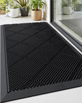 DEXI Front Door Mats Outside Entrance 17x36 - Heavy Duty Non-Slip Mat
