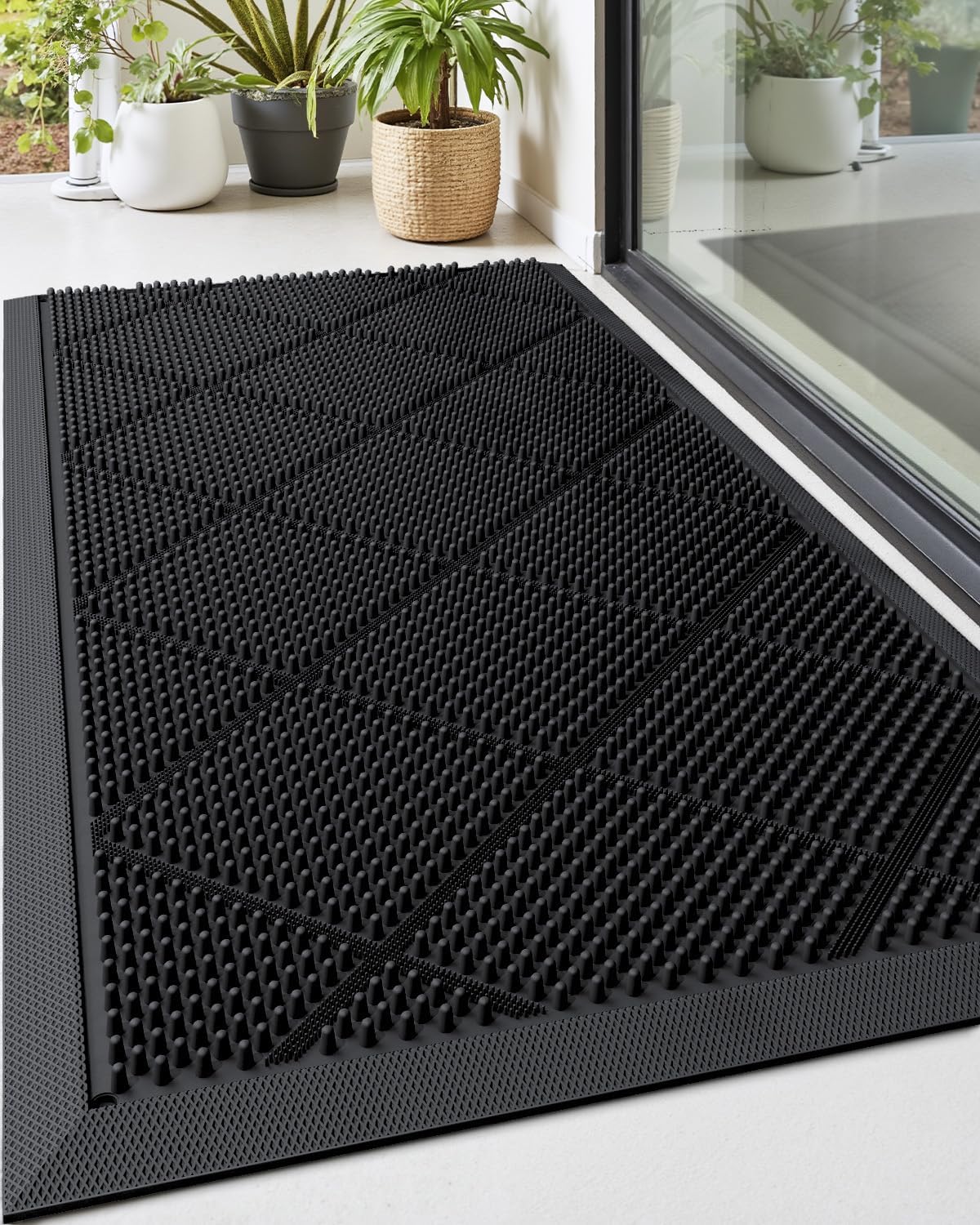 DEXI Front Door Mats Outside Entrance for All Weather Use