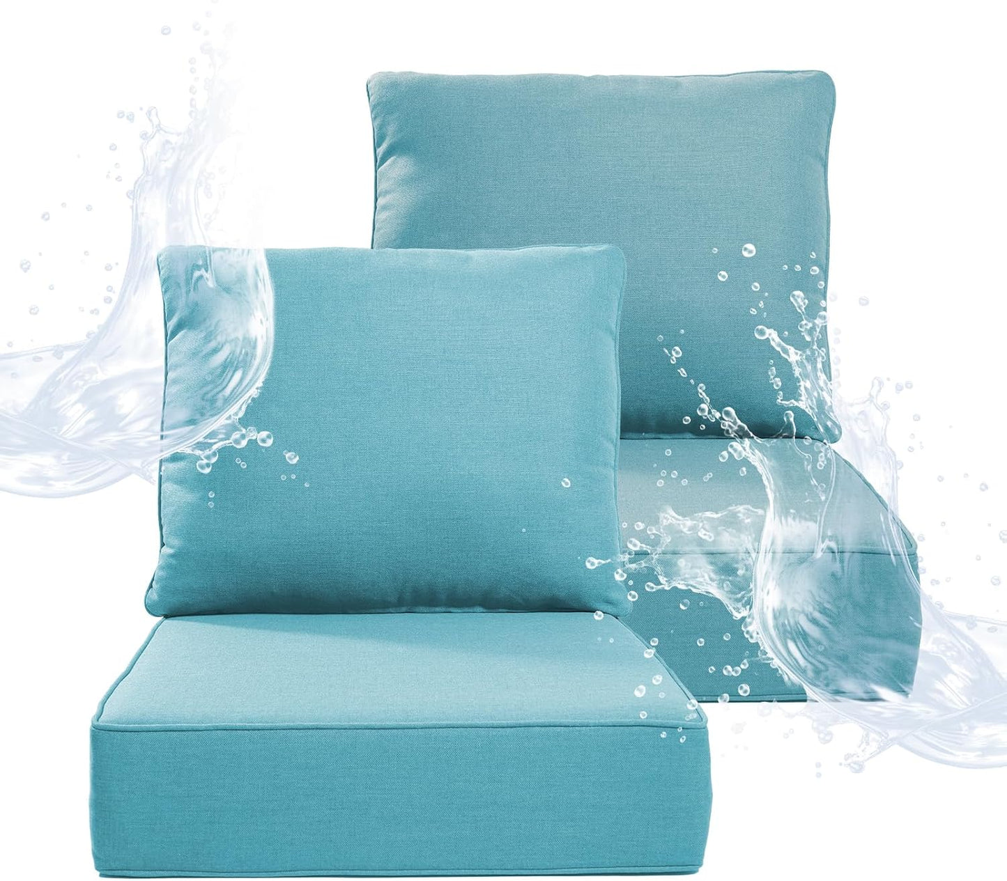 6 Inch Thicker Outdoor Chair Cushion Set for Ultimate Comfort