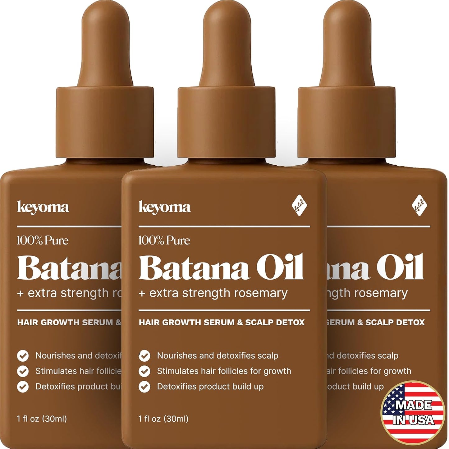 Keyoma Batana Oil for Hair Growth with Rosemary - 100% Organic