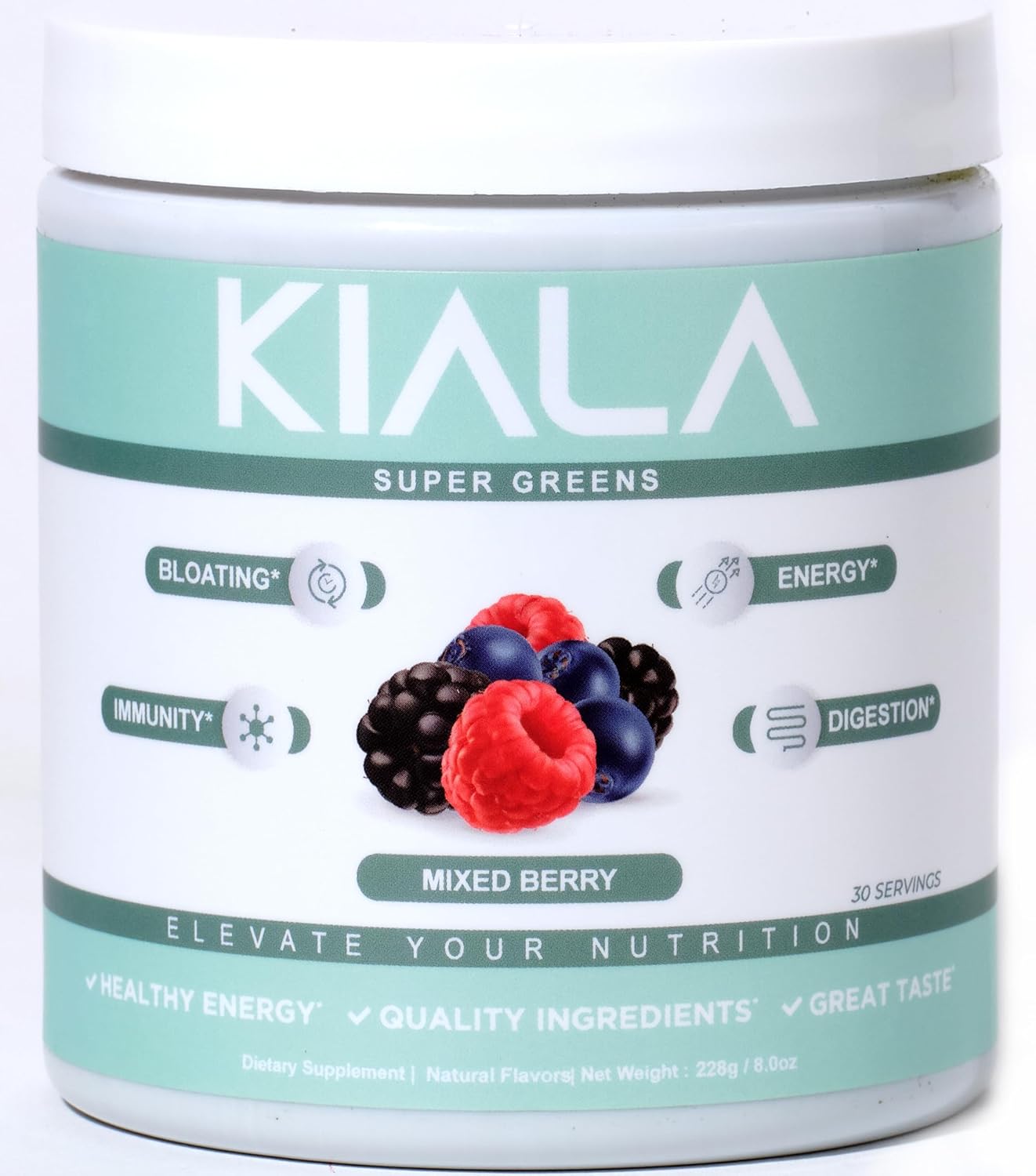 Kiala Nutrition Super Greens Powder for Digestion and Energy