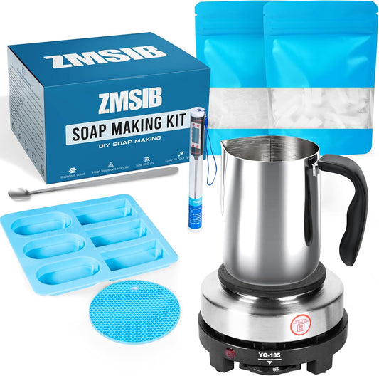 ZMSIB Soap Making Kit with Melting Pot for Creative Soaps