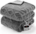 Electric Blanket Queen Size Dual Control - Thick Sherpa Heated Blanket
