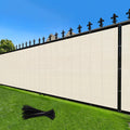 Privacy Fence Screen 6ft x 114ft Cream - Durable Outdoor Wind Block
