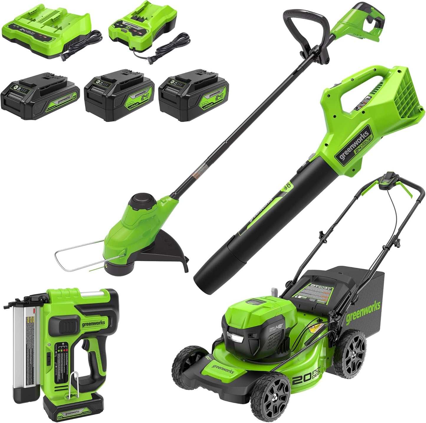Greenworks 48V All-in-One Cordless Combo for Lawn Care