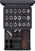 ROTHWELL Luxury Watch Case: 18-Slot Display with Drawer