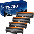 TN760 Compatible Toner Cartridges 4 Pack - High Yield Black