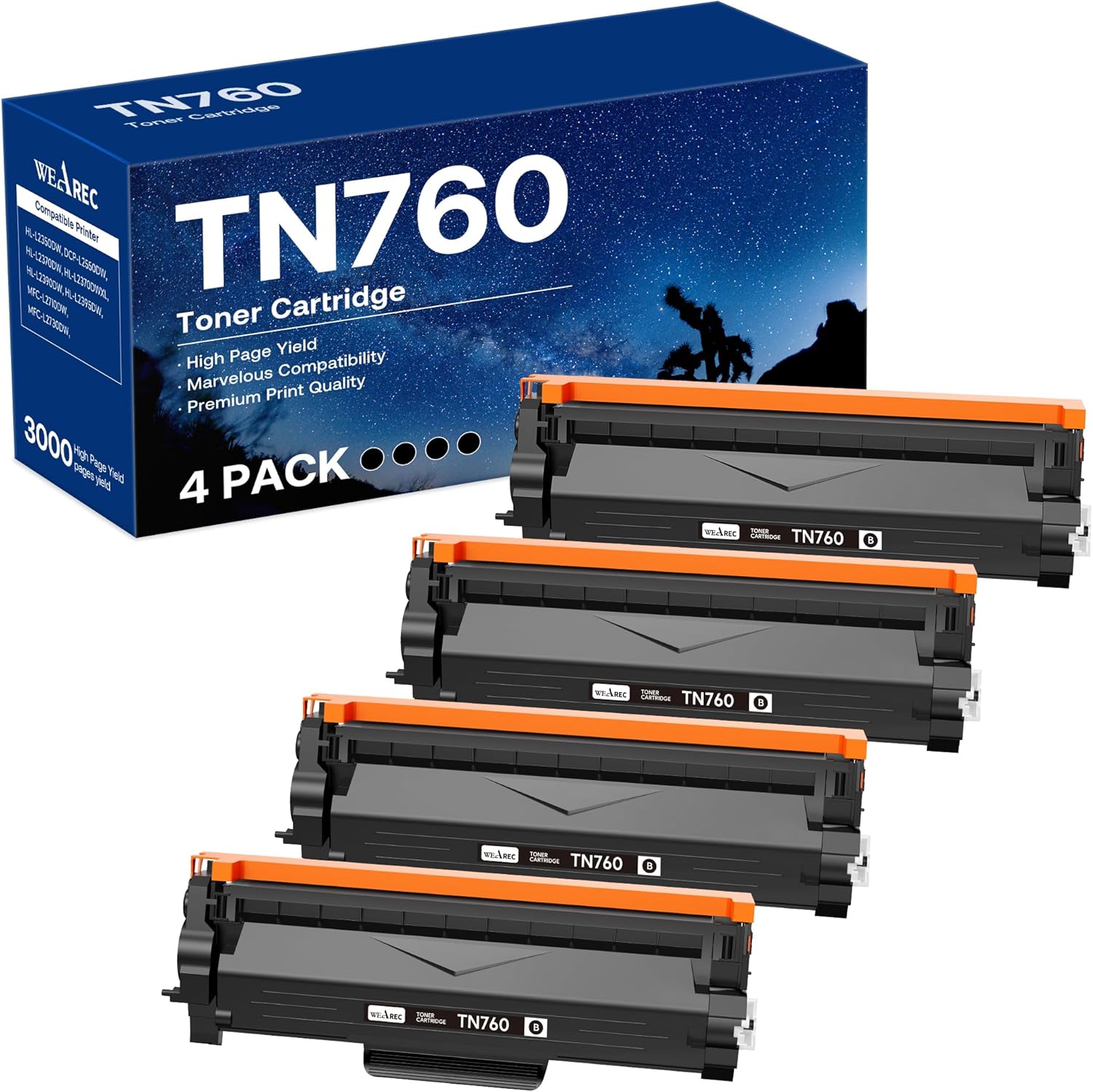 Compatible Toner Cartridge Replacement for Brother TN760 TN730