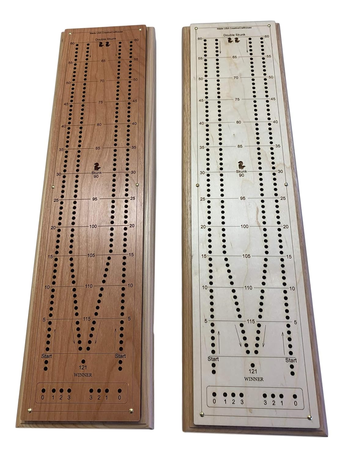 Handmade Tournament Cribbage Board with Personalized Cover