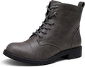 Vepose Women's Lace-Up Ankle Boots with Low Heels for Everyday Style