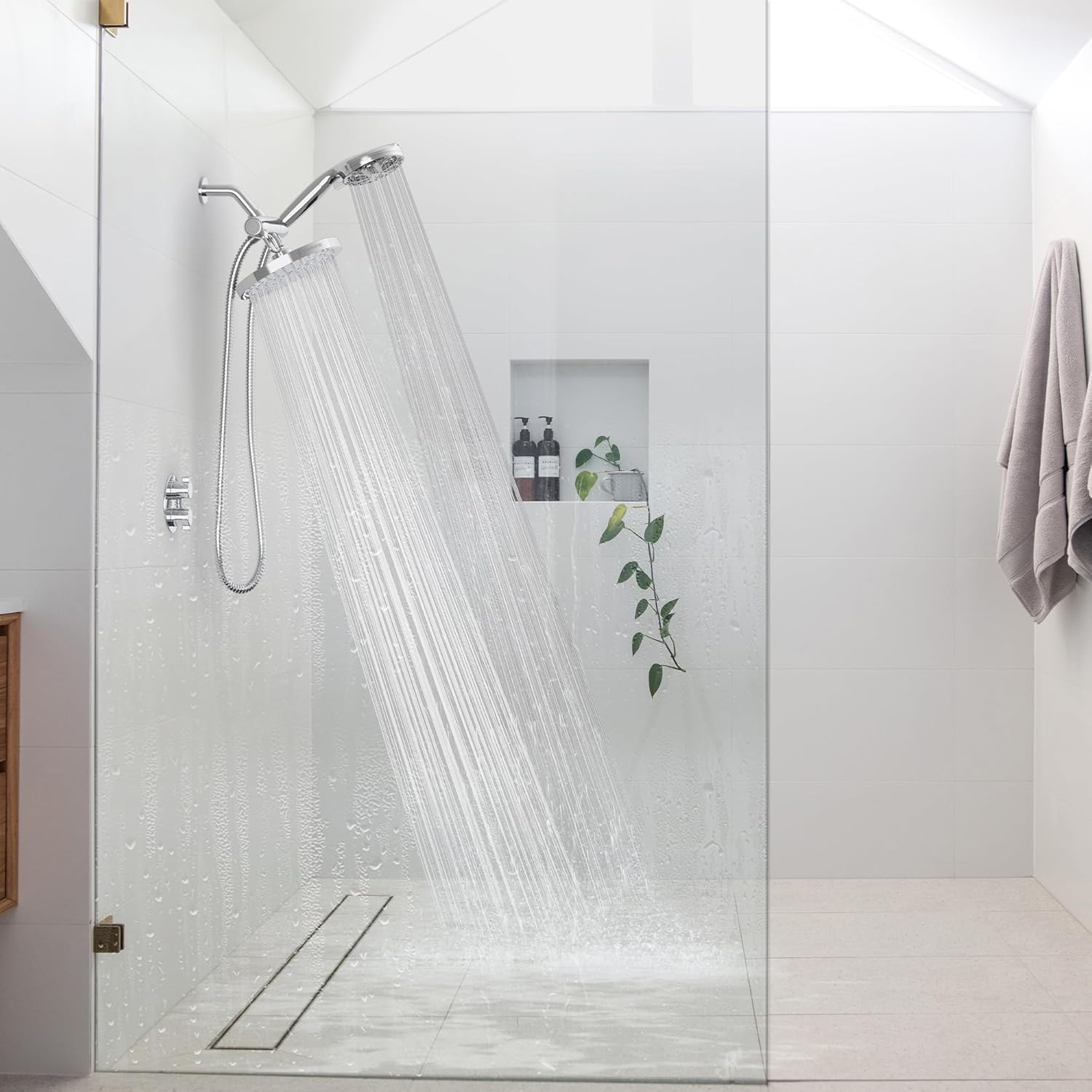 SparkPod Dual Shower Head - High Pressure Rain Shower Combo