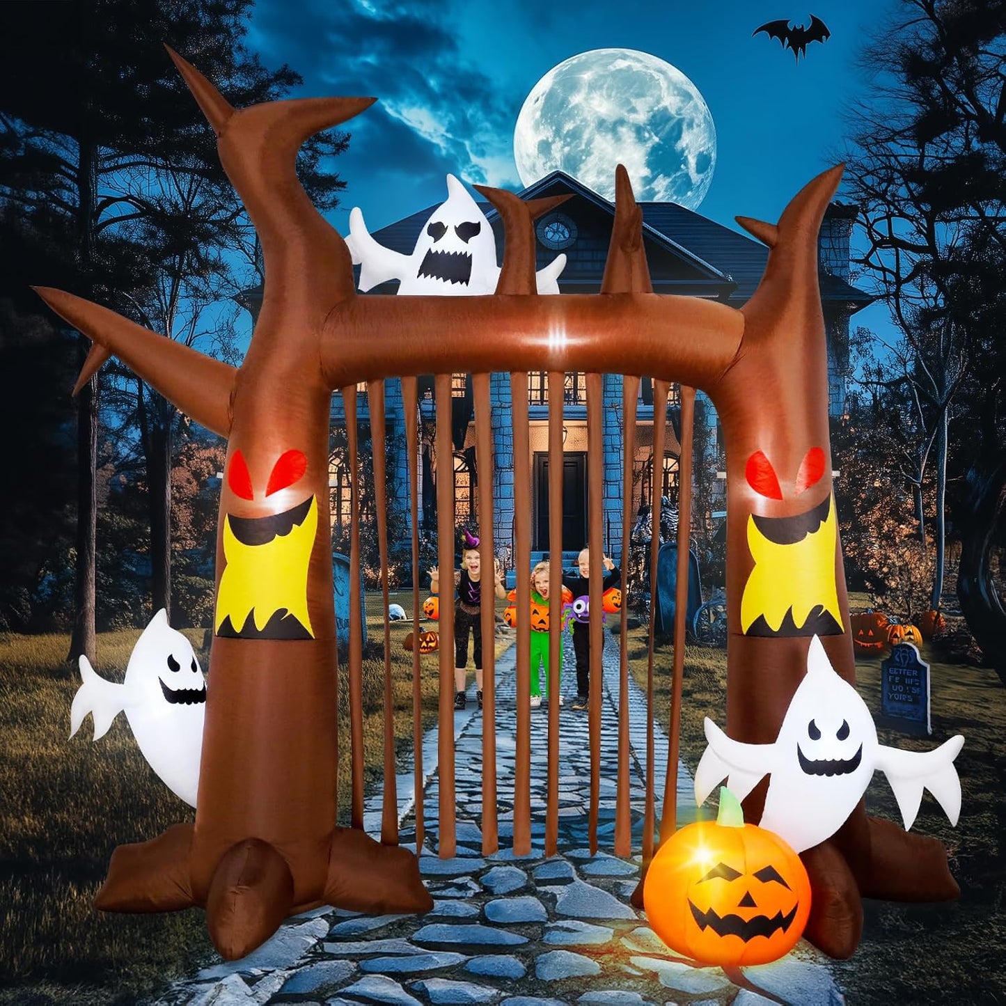 9FT Halloween Inflatable Dead Tree Archway for Spooky Decor