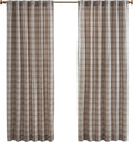 Madison Park Cabin Plaid Thermal Curtain - Room Darkening 50x95 Brown