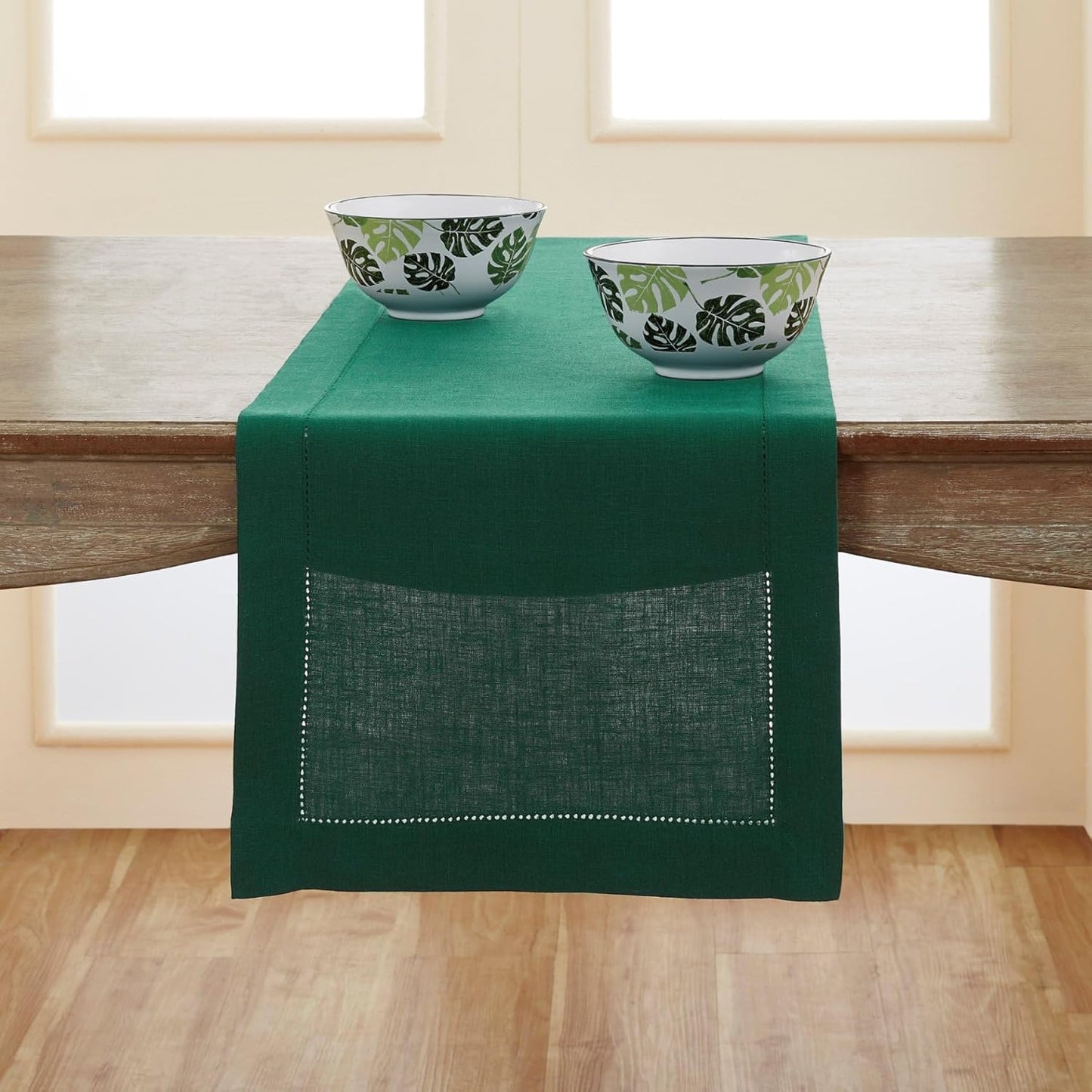 Solino Home Linen Rainforest Green Table Runner for Every Occasion