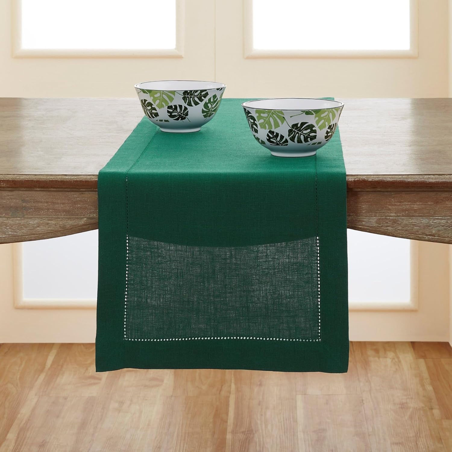 Solino Home Linen Rainforest Green Table Runner for Every Occasion