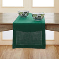 Rainforest Green Table Runner 14 x 132 in - Long Linen Table Runner