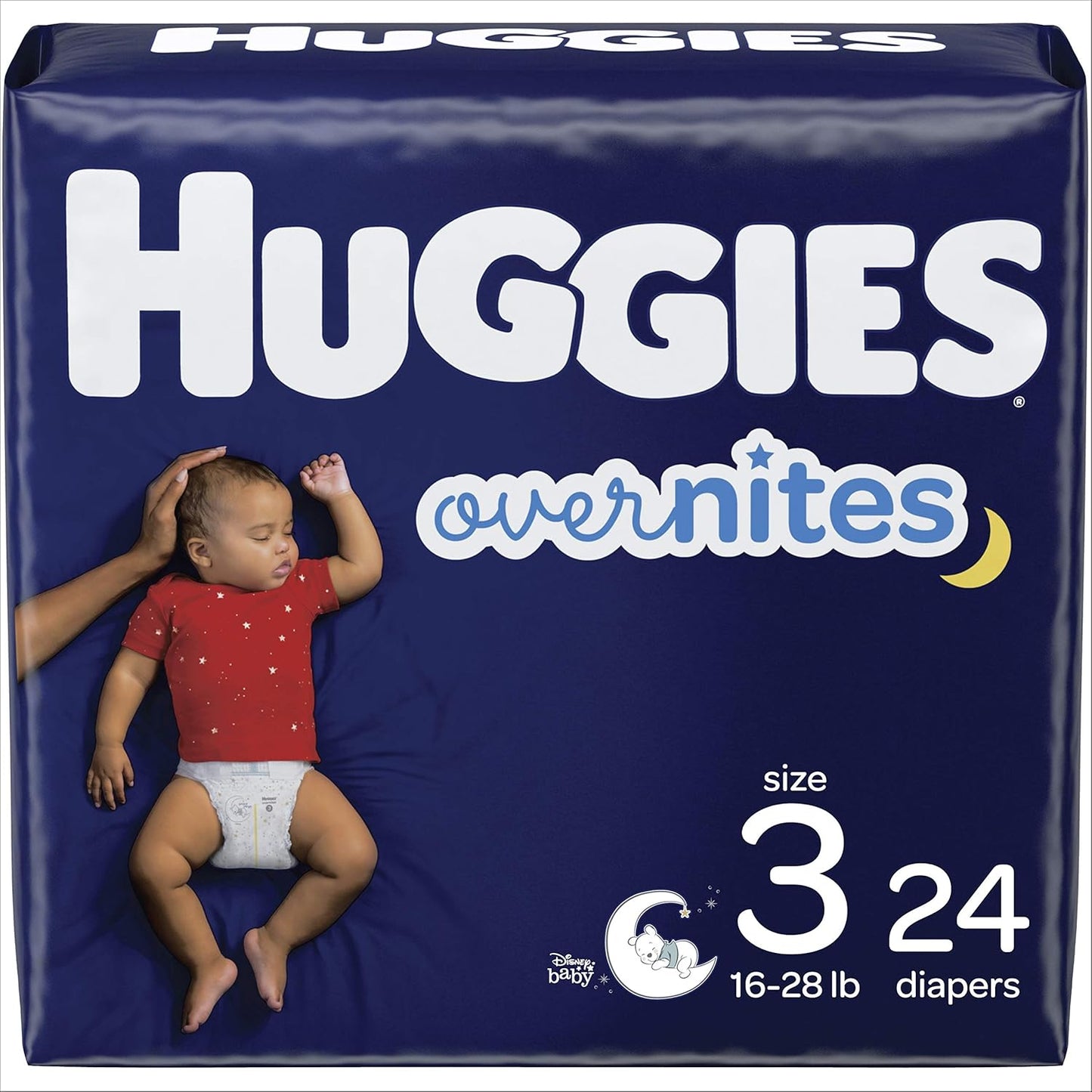 HUGGIES OverNites Size 3 Diapers, 24 ct - 12 Hour Protection