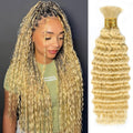 Human Braiding Hair 613 Blonde 22 Inch for Boho Knotless Styles