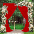 Red Backdrop Curtains 10ft x 10ft - Photo, Party and Wedding