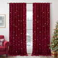 Christmas Velvet Curtains with Snow Silver Print - Thermal Blackout