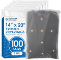 Spartan Industrial 14 x 20 Frosted Reclosable Zip Bags - 100 Count