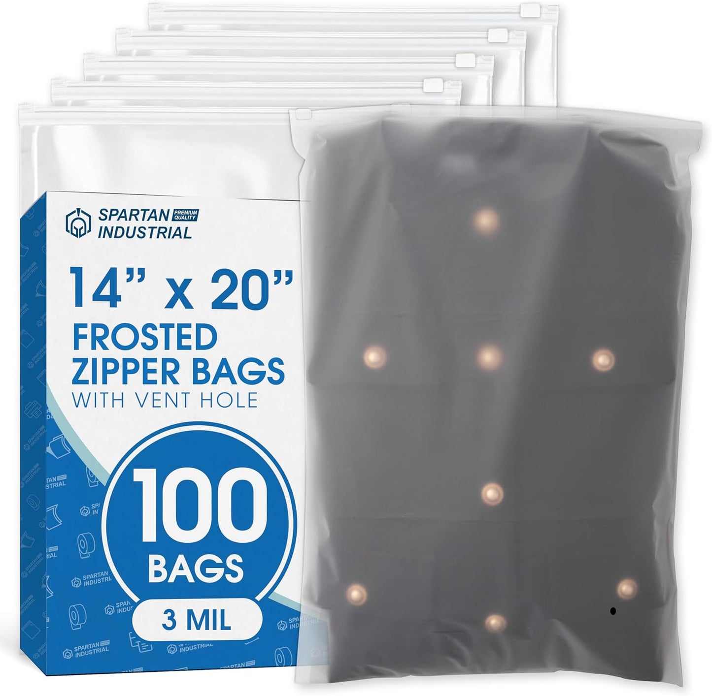 Spartan Industrial 14 X 20 Reclosable Zip Plastic Bags - 100 Count