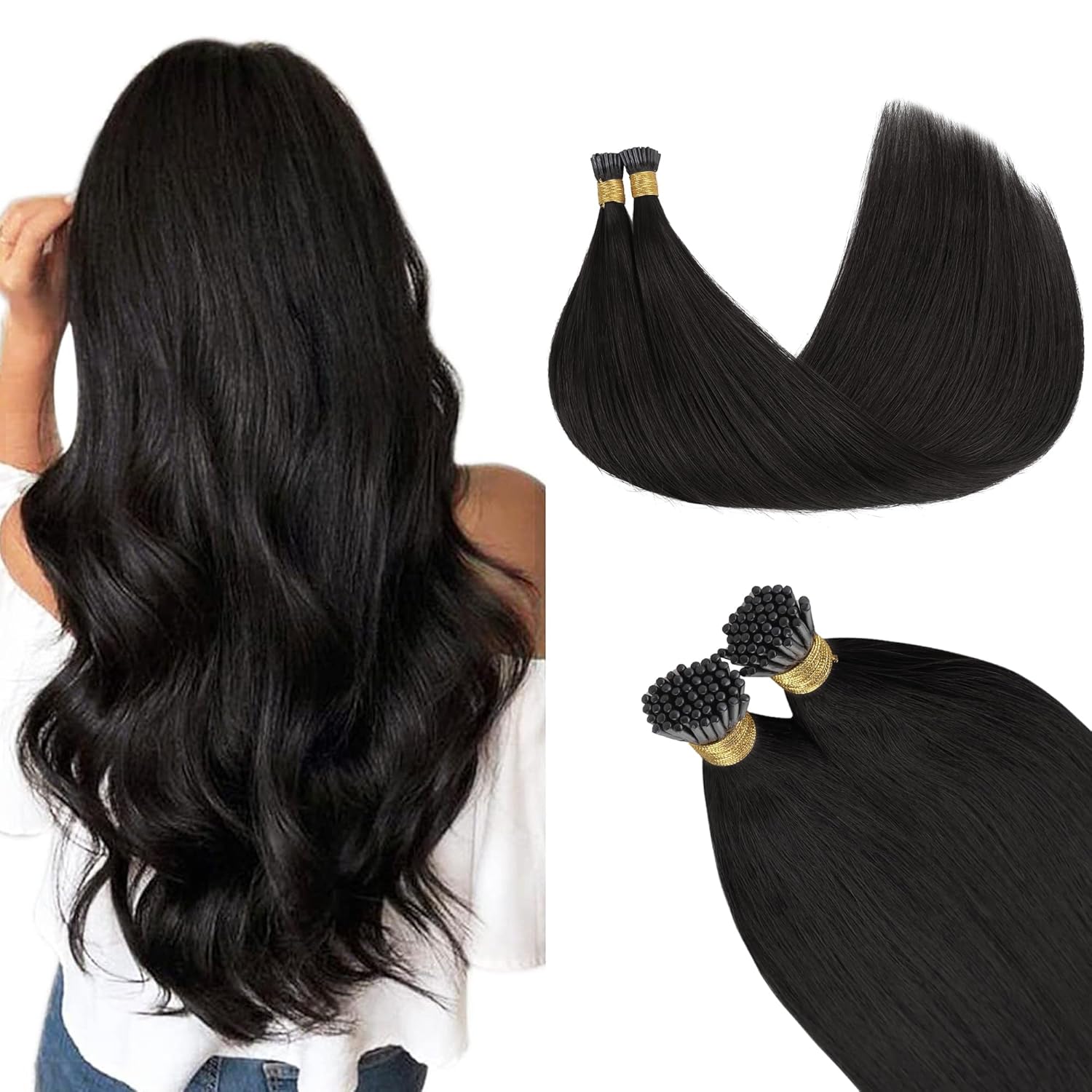 GOO GOO I Tip Hair Extensions - 24in Real Human Hair Quality
