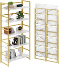 No Assembly Folding Bookshelf 5 Tier - Space-Saving Collapsible