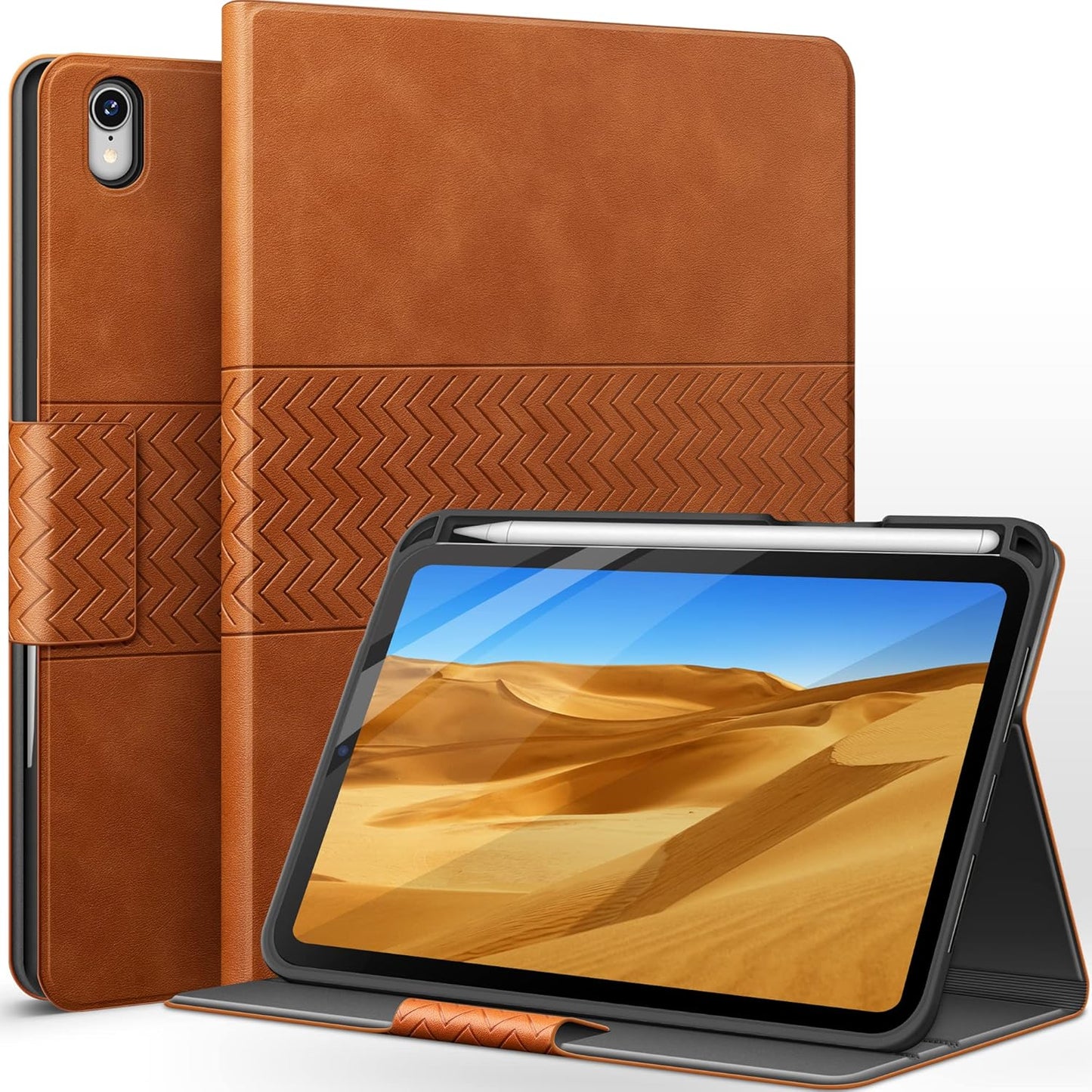 iPad Mini 7 Case with Pencil Holder and Multiple Viewing Angles