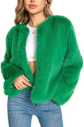 Fur Coats For Women, 2025 Plus Size Faux Fuzzy Jacket - Fluffy Cozy