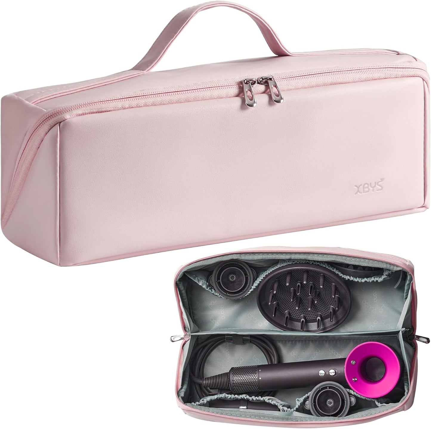 Veki Pink Travel Case for Dyson Airwrap - Hair Styler Organizer