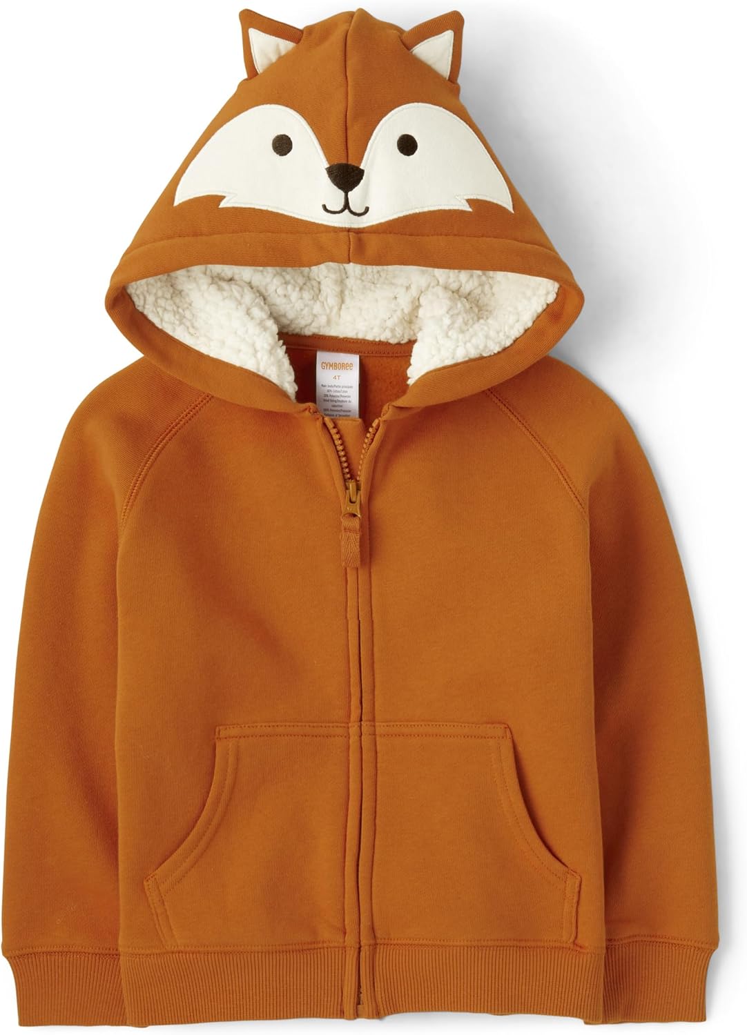 Adorable Gymboree Boys Long Sleeve Zip Up Hoodie with Fox Ears