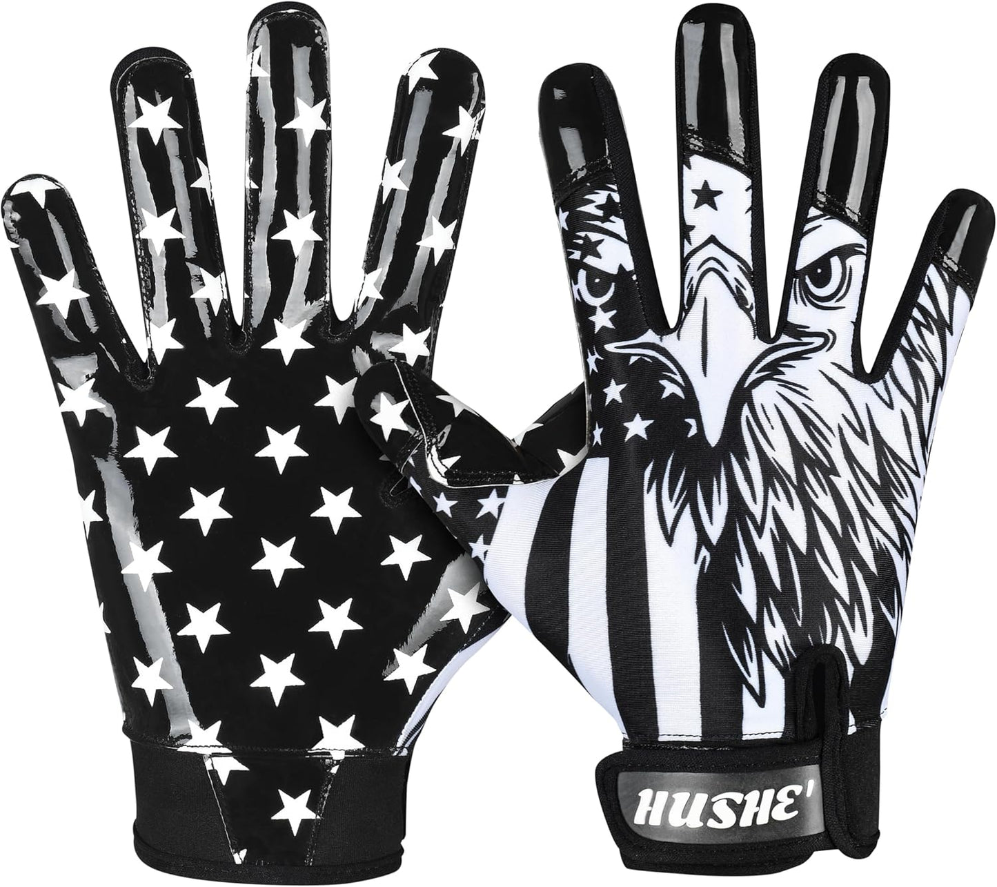 Silicone Grip USA Flag Football Gloves - Hushe'