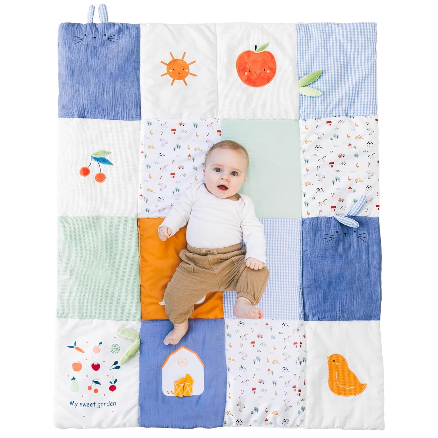 NEEEZE Foldable Baby Play Mat 40x51 Inch: Interactive, Non-Slip & Washable