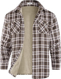 COOFANDY Men's Sherpa Lined Flannel Shirt Jacket - Warm (Style ZJMQ)