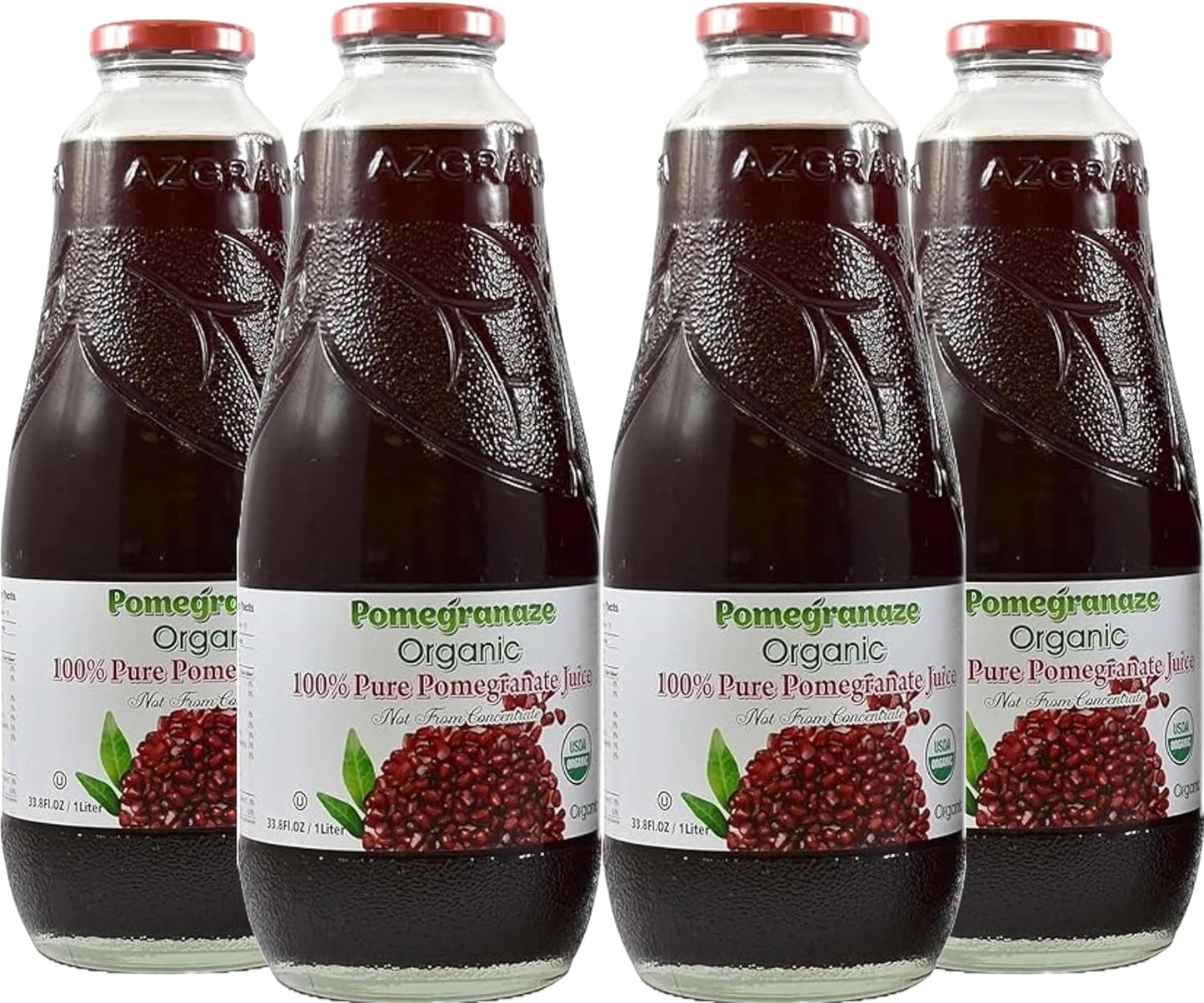 100% Organic Pomegranate Juice in Glass Bottles for Freshness